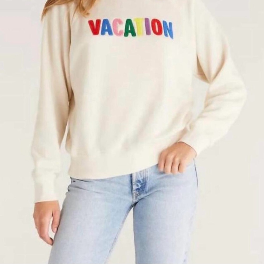 Z Supply Sweatshirt with Colorful 'VACATION' Print